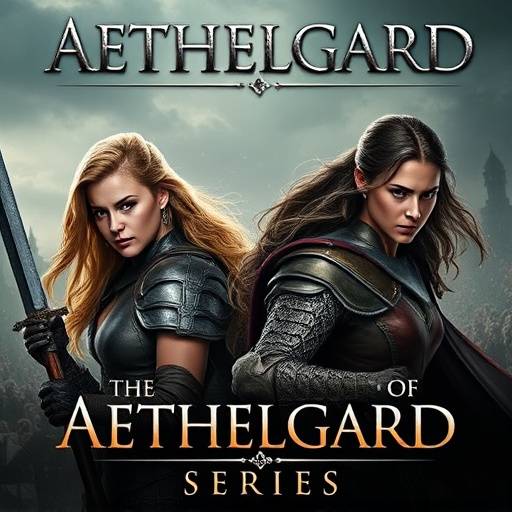 Poster for 'Chronicles of Aethelgard', a historical fantasy series with strong female leads
